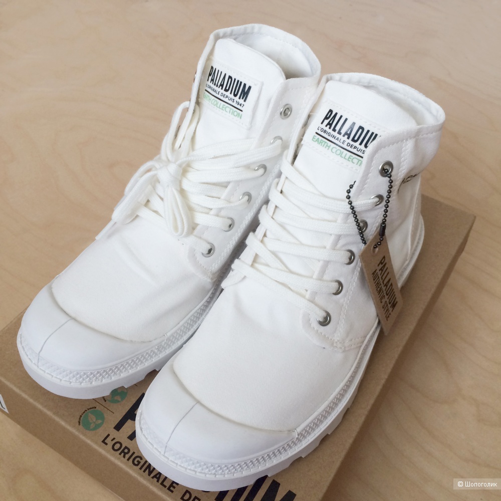 Высокие кеды Palladium Pampa Hi Organic II Star White размер EU37, 23,5 см