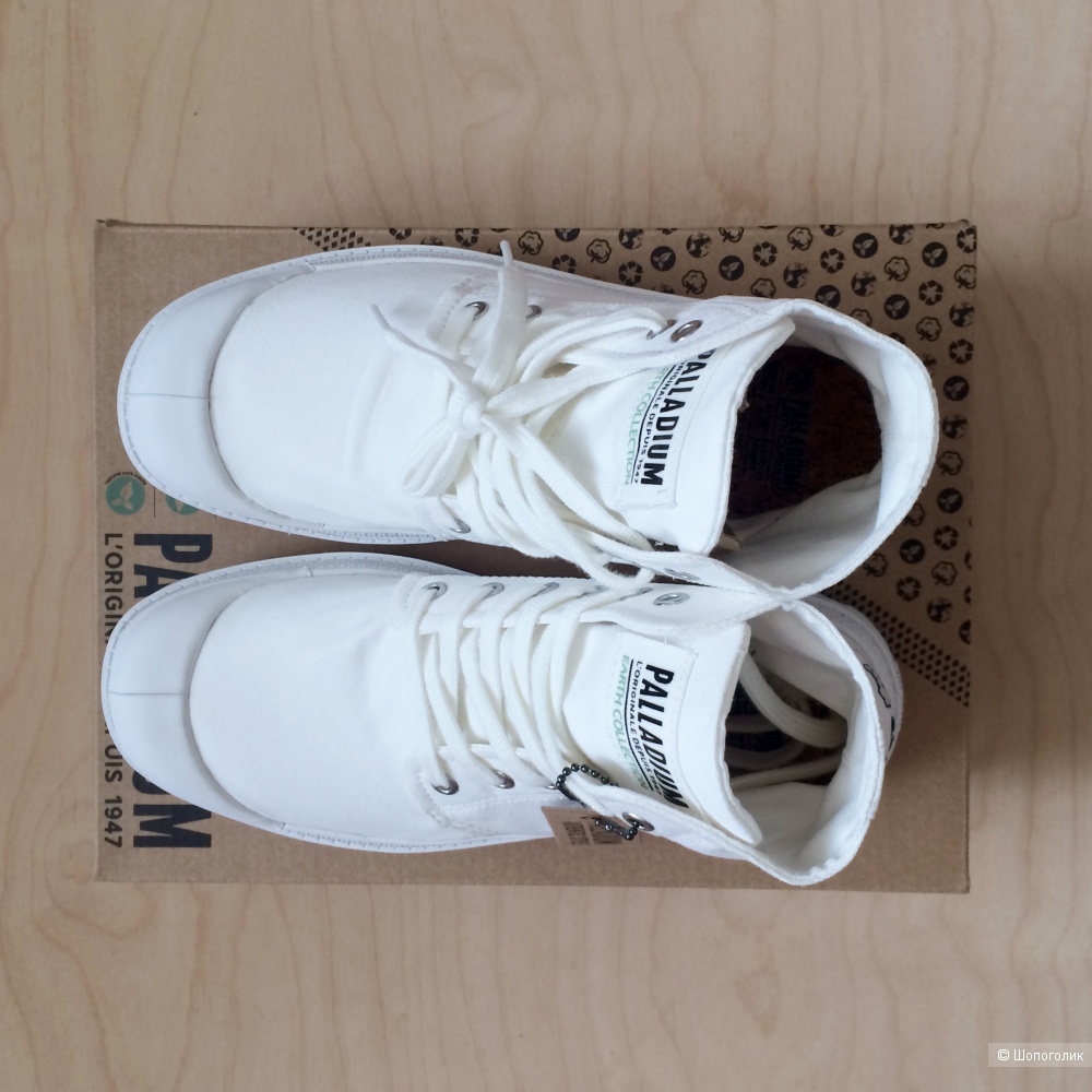 Высокие кеды Palladium Pampa Hi Organic II Star White размер EU37, 23,5 см