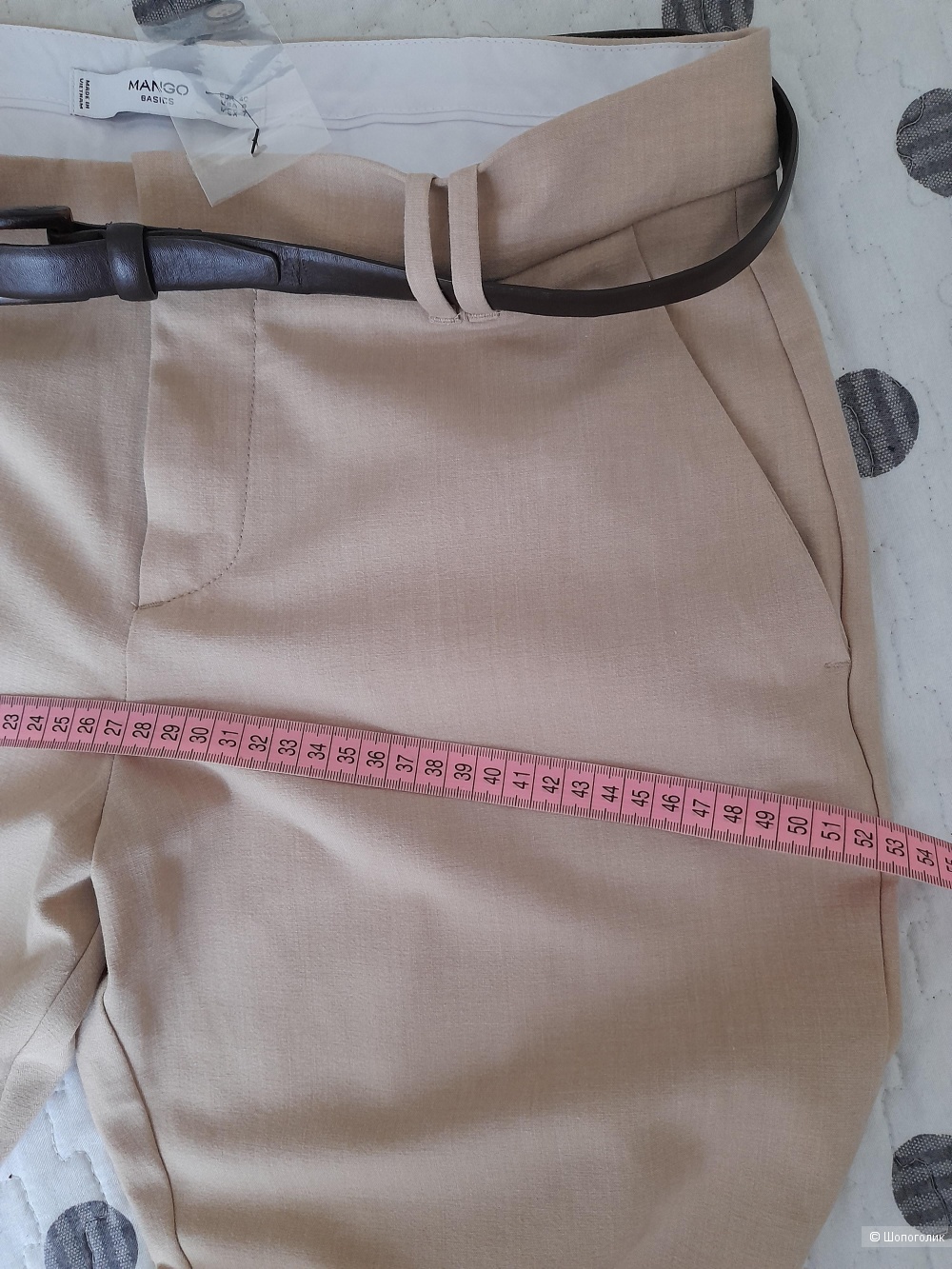 Брюки с ремнем, Mango, 40