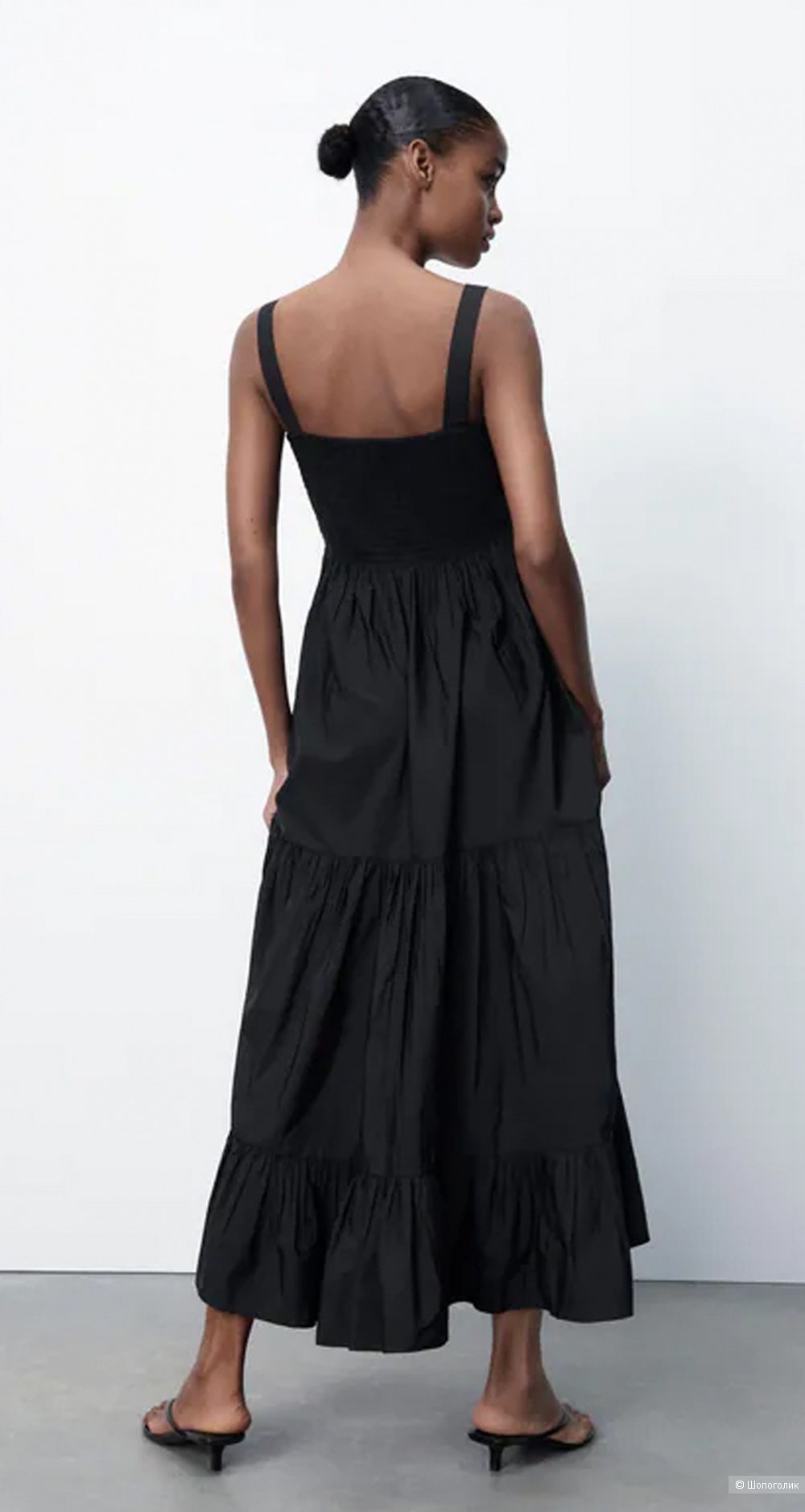 Платье сарафан черное Zara размер 42-44 + XS