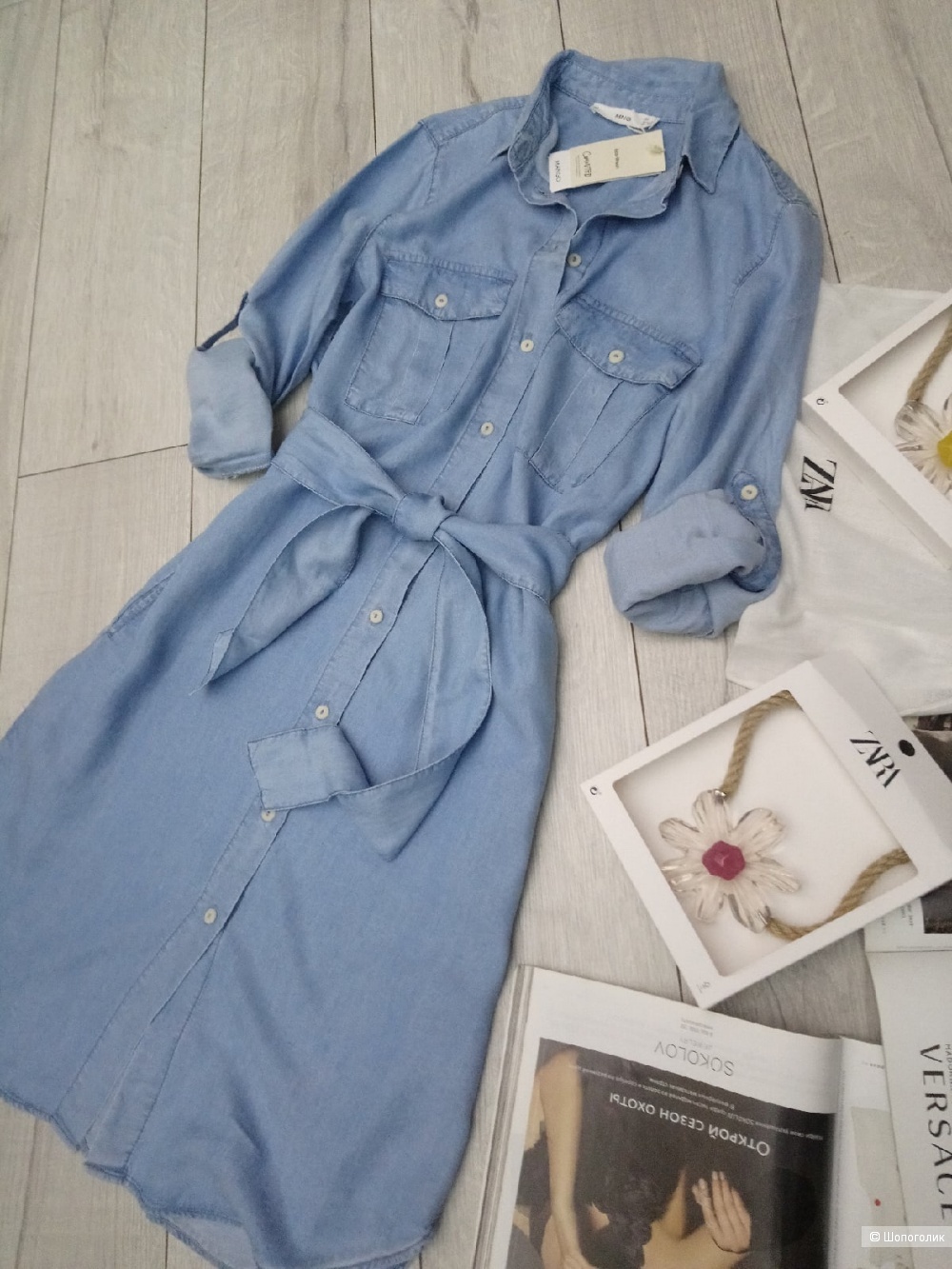 Платье- рубашка COMMITTED mango, размер S/М