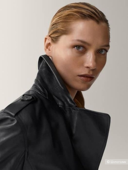 Кожаный тренч плащ Massimo Dutti M 44-46