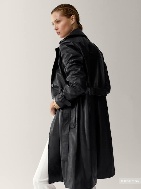 Кожаный тренч плащ Massimo Dutti M 44-46
