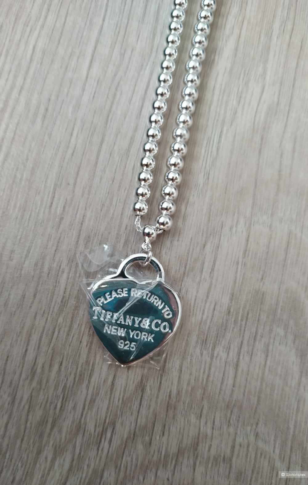 Колье TIFFANY&Co 45 см, серебро.