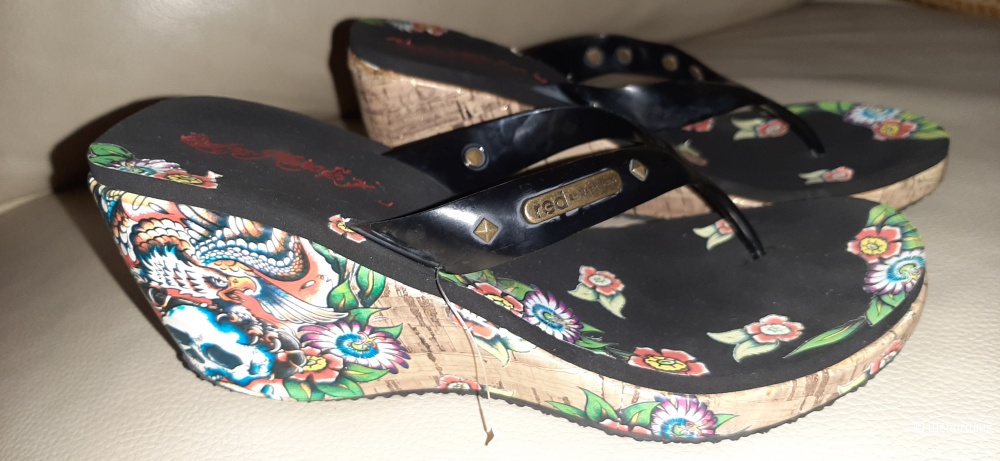 Сабо , босоножки на танкетке red by Marc Ecko , 38,5-39 , стелька 25,5 см
