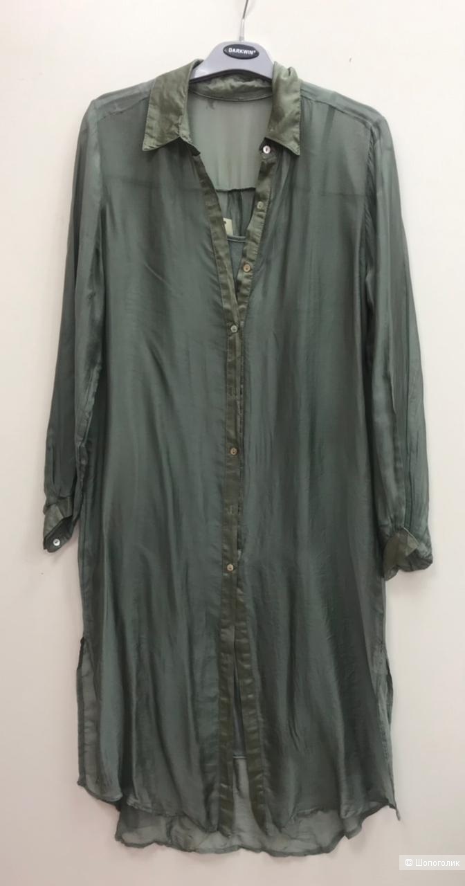 Платье рубашка шёлк Maldives,42-48