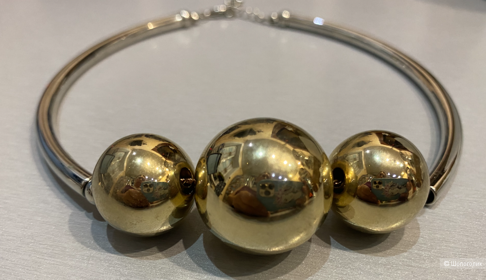 Ожерелье биколор с крупными шариками