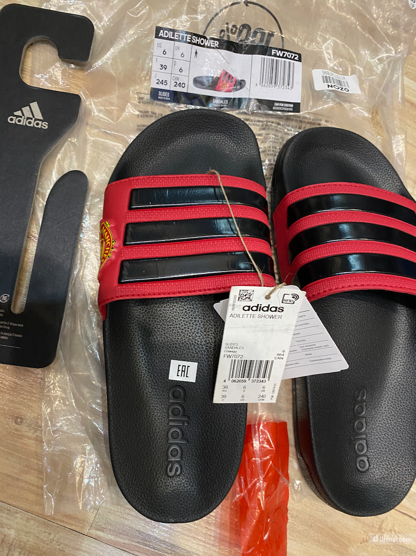 Шлепанцы Adidas Adilette Shower, размер 38 на 37