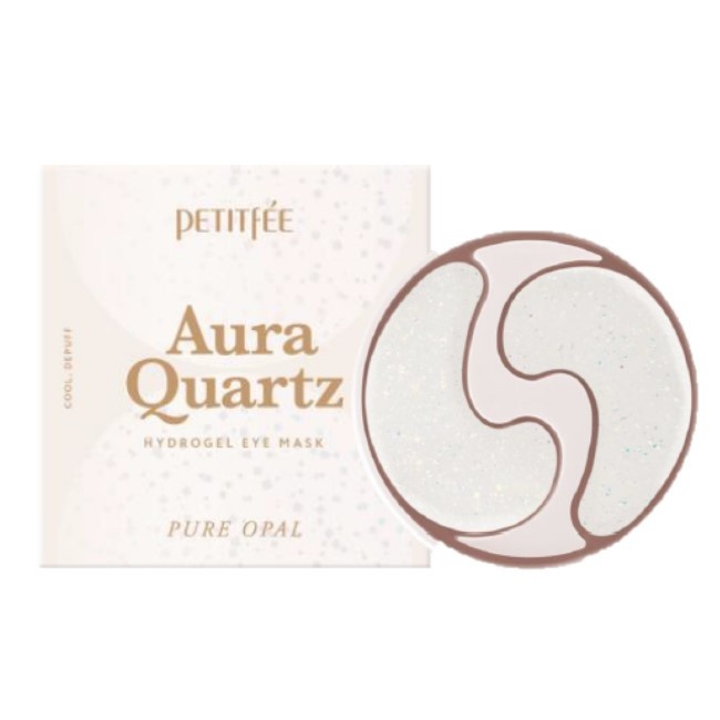 Кварцевая гидрогелевая маска для глаз PETITFEE AURA QUARTZ HYDROGEL EYE MASK PURE OPAL 80gr (40ea)