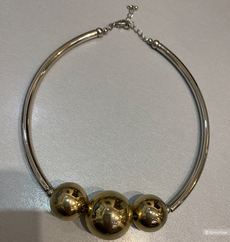 Ожерелье биколор с крупными шариками