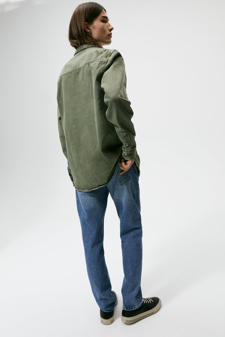 Джинсовая куртка-рубашка Zara размер S или М