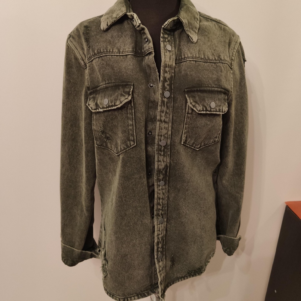Джинсовая куртка-рубашка Zara размер S или М
