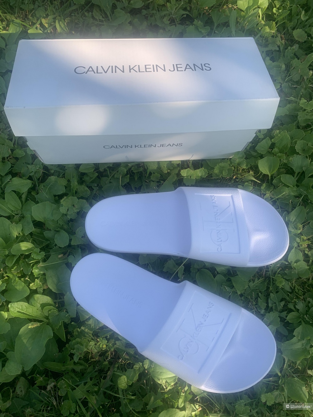 Женские шлепанцы CALVIN KLEIN JEANS SLIDE MONOGRAM DEBOSSED размер 38-38,5