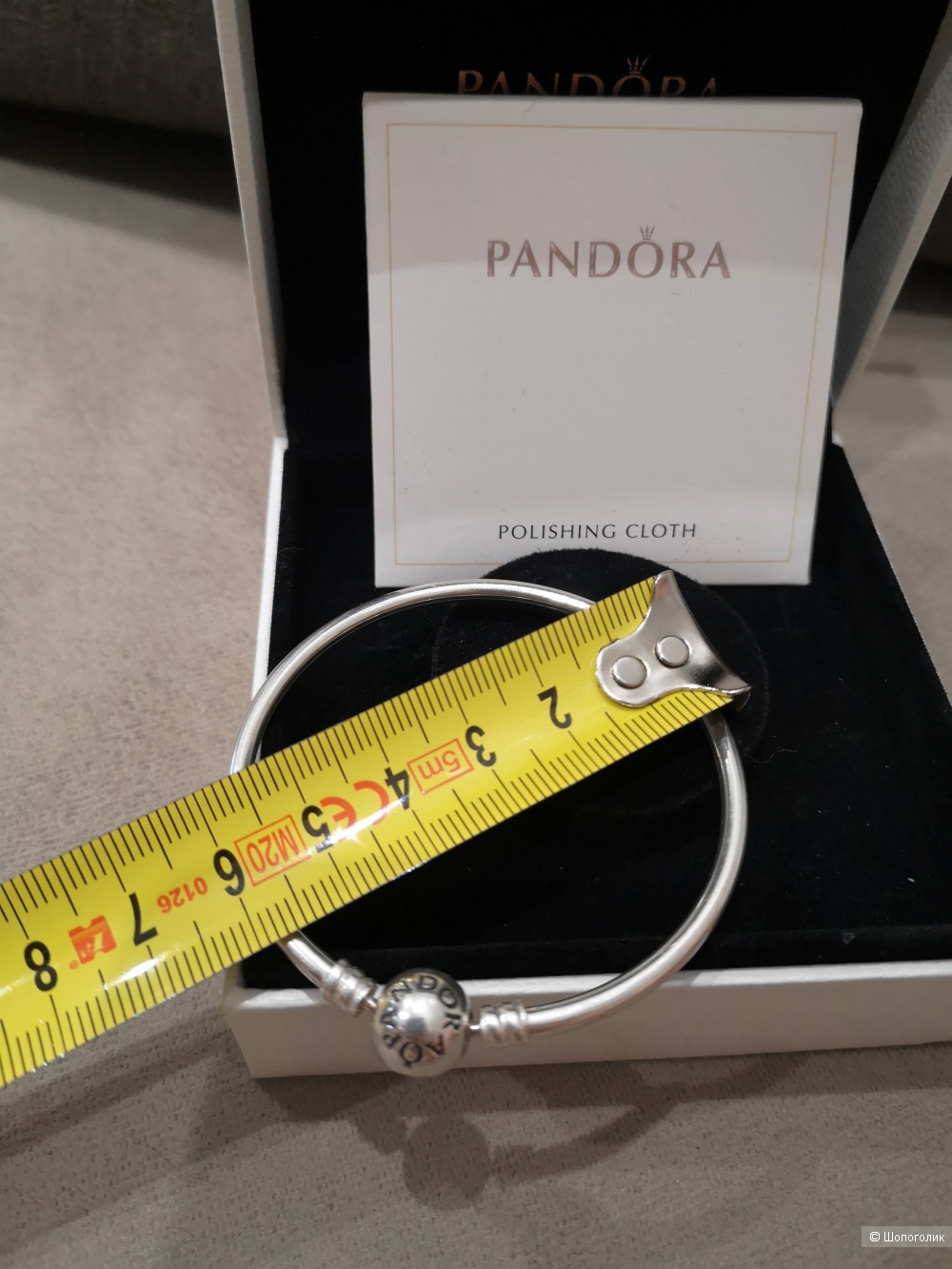 Серебряный  Браслет Pandora, 18см.