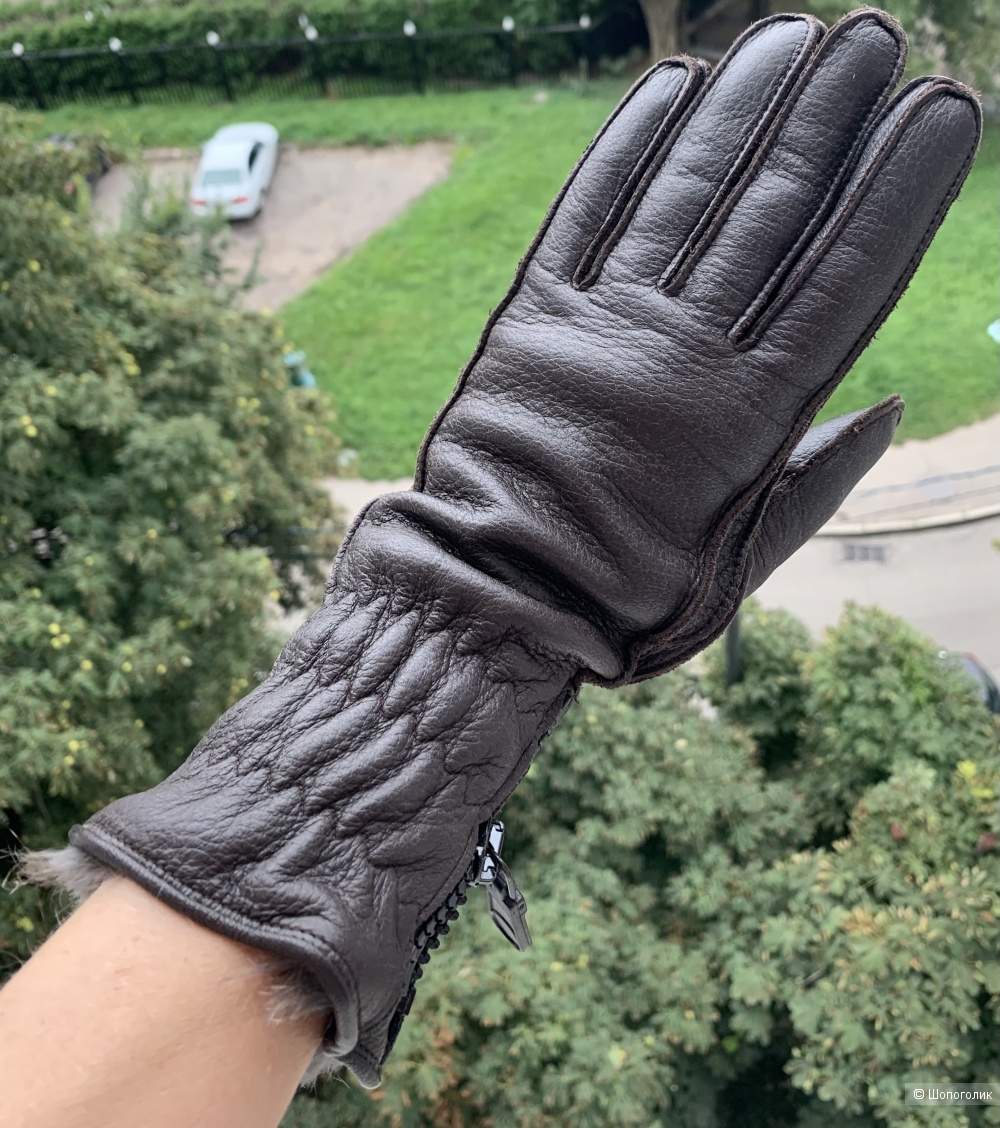 Кожаные перчатки  Sermoneta gloves  разм.6,5-7