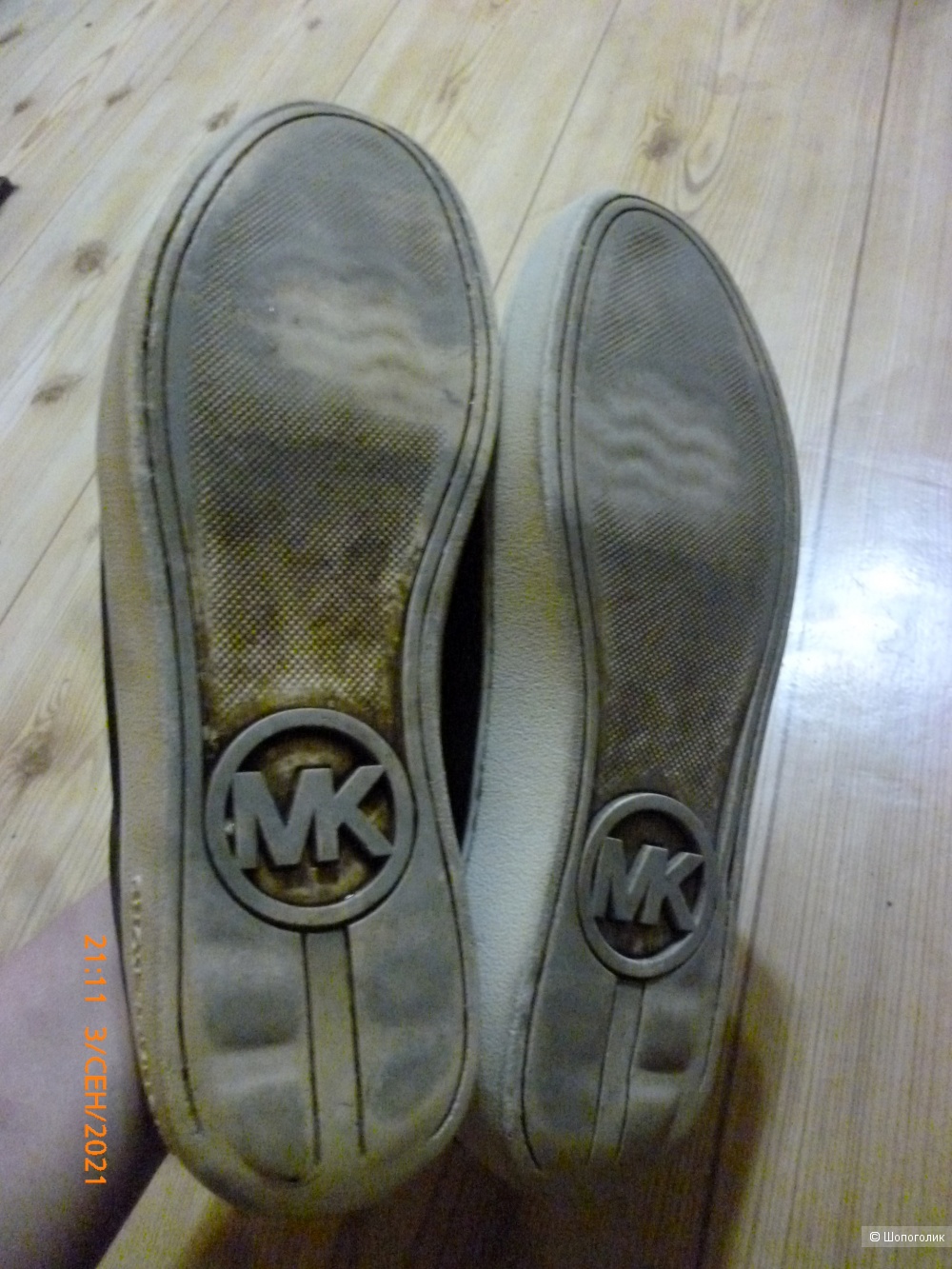 Кожаные кеды с тиснением Michael Kors, р-р 37
