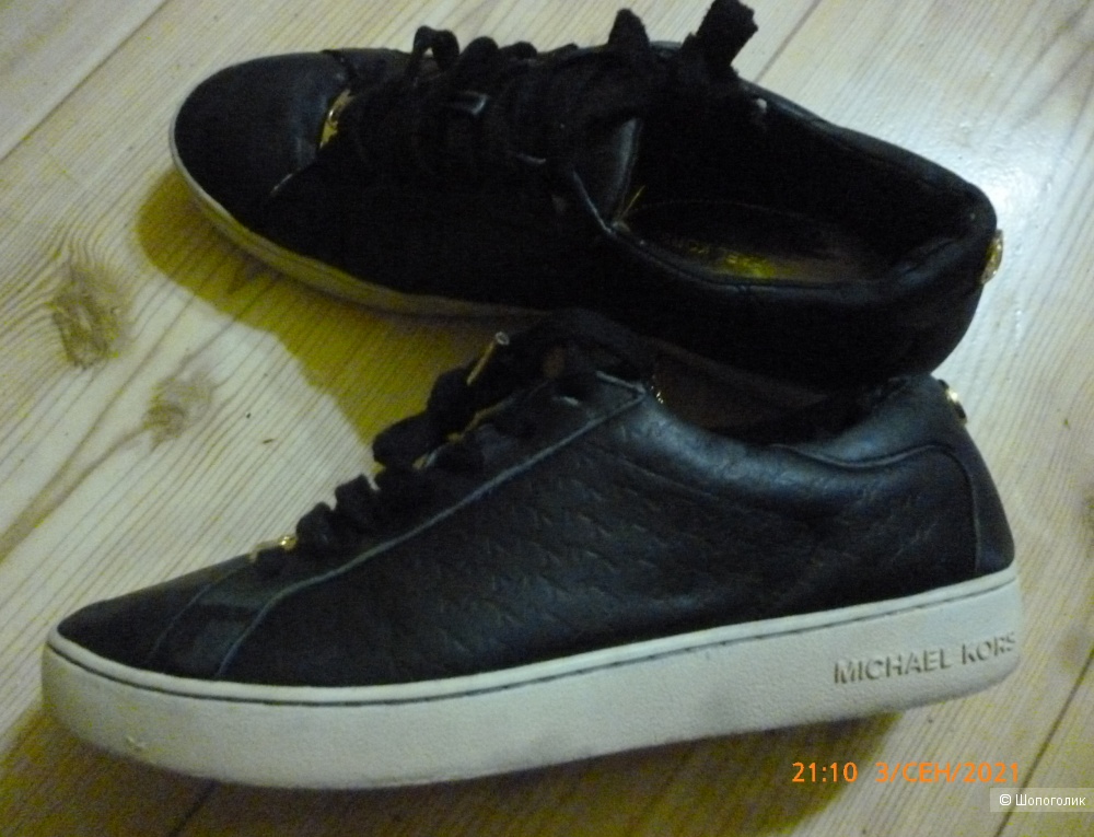 Кожаные кеды с тиснением Michael Kors, р-р 37