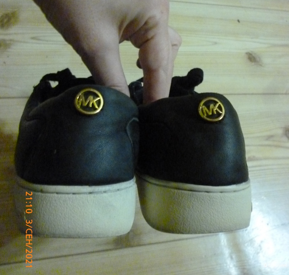 Кожаные кеды с тиснением Michael Kors, р-р 37