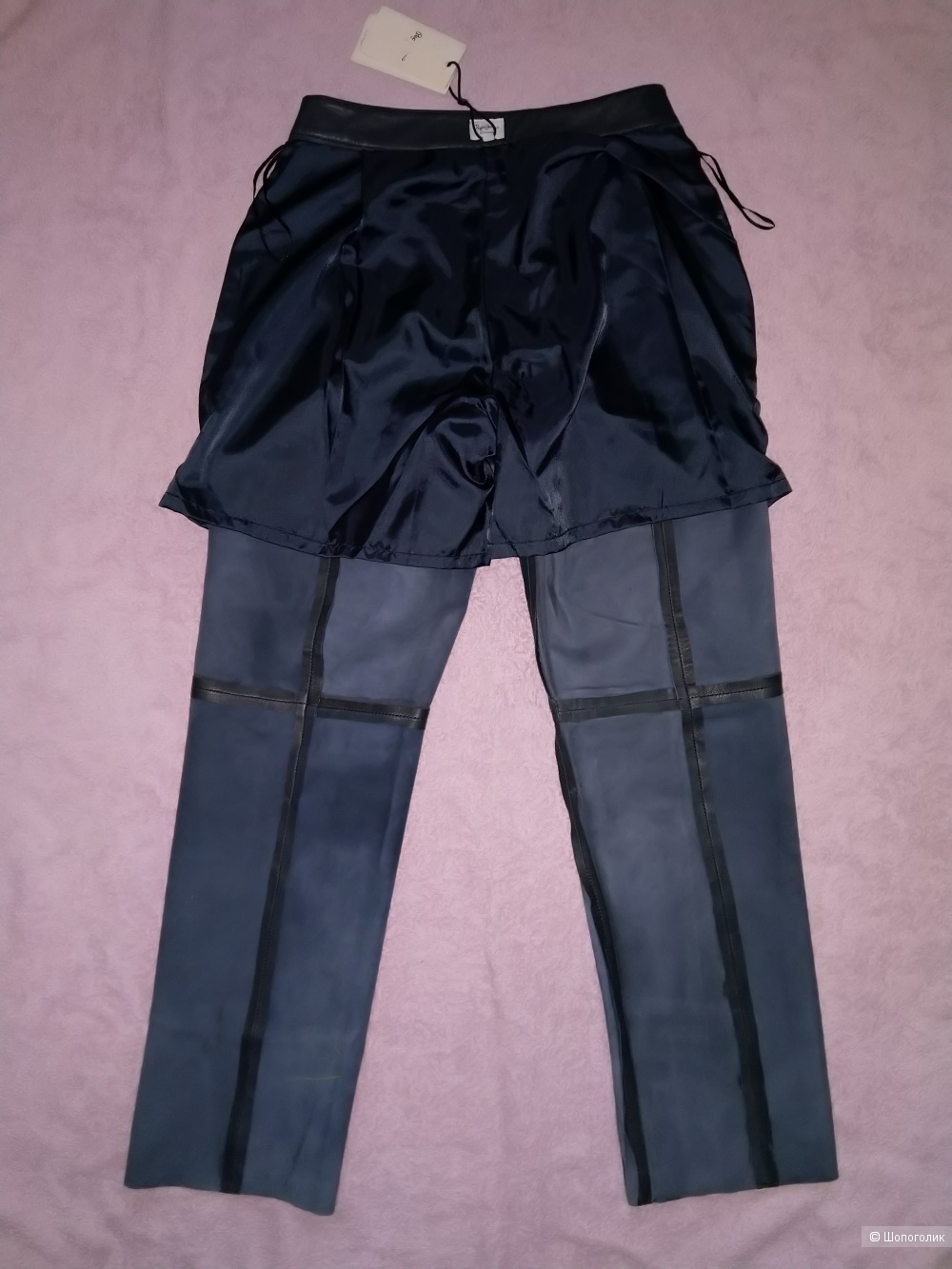 Кожаные брюки PEPE JEANS, размер EU 34