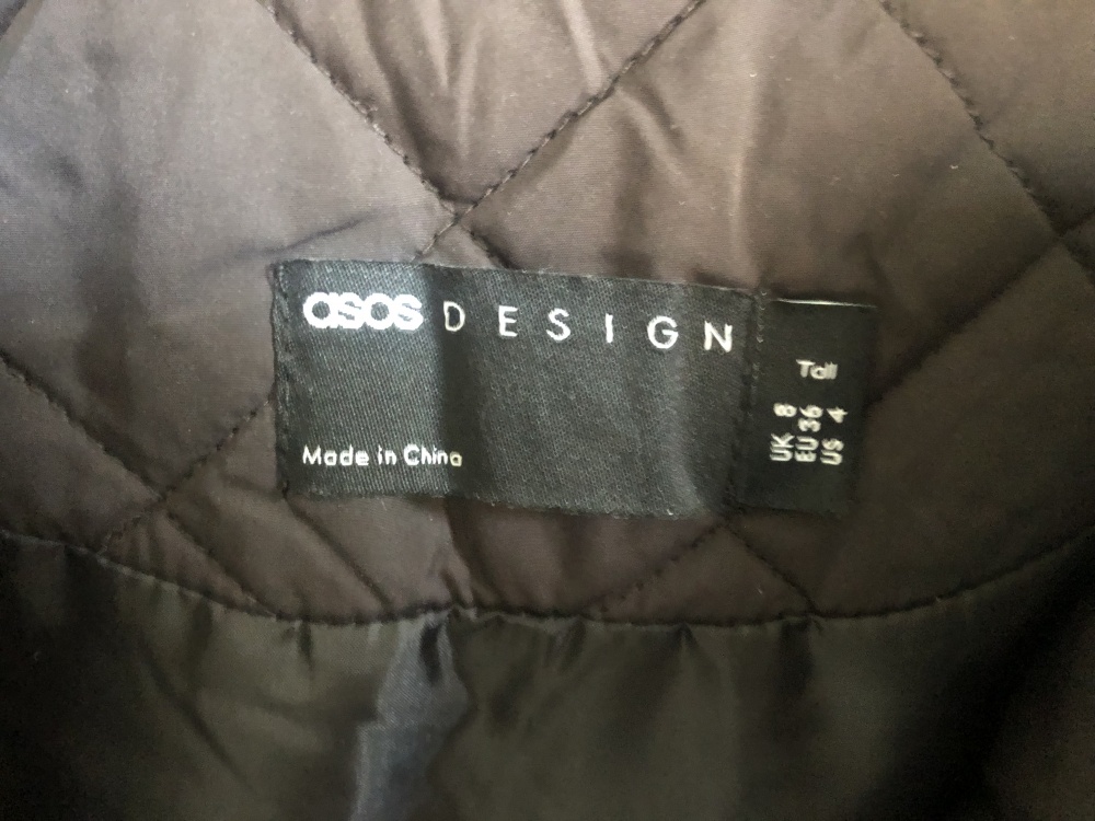 Пальто на синтепоне ASOS Desiqn Tall, размер one size