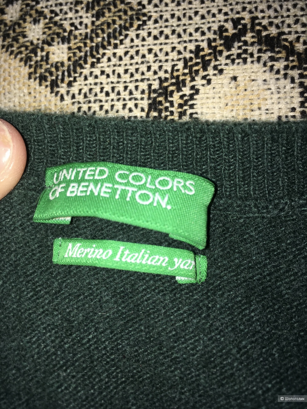 Сет джемпер Benetton и шарф no name размер s-m