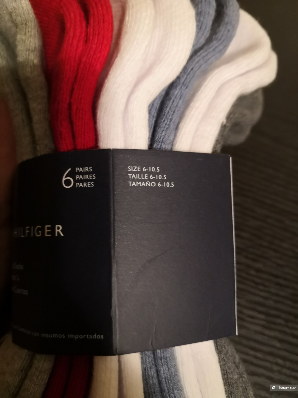Мужские носки Tommy Hilfiger, размер US 6-10,5