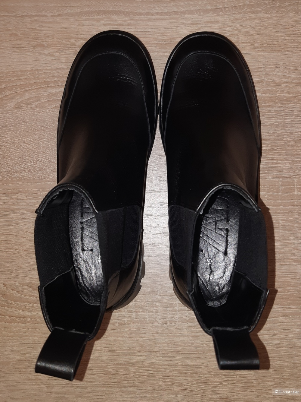 Кожаные ботинки zara, размер 36