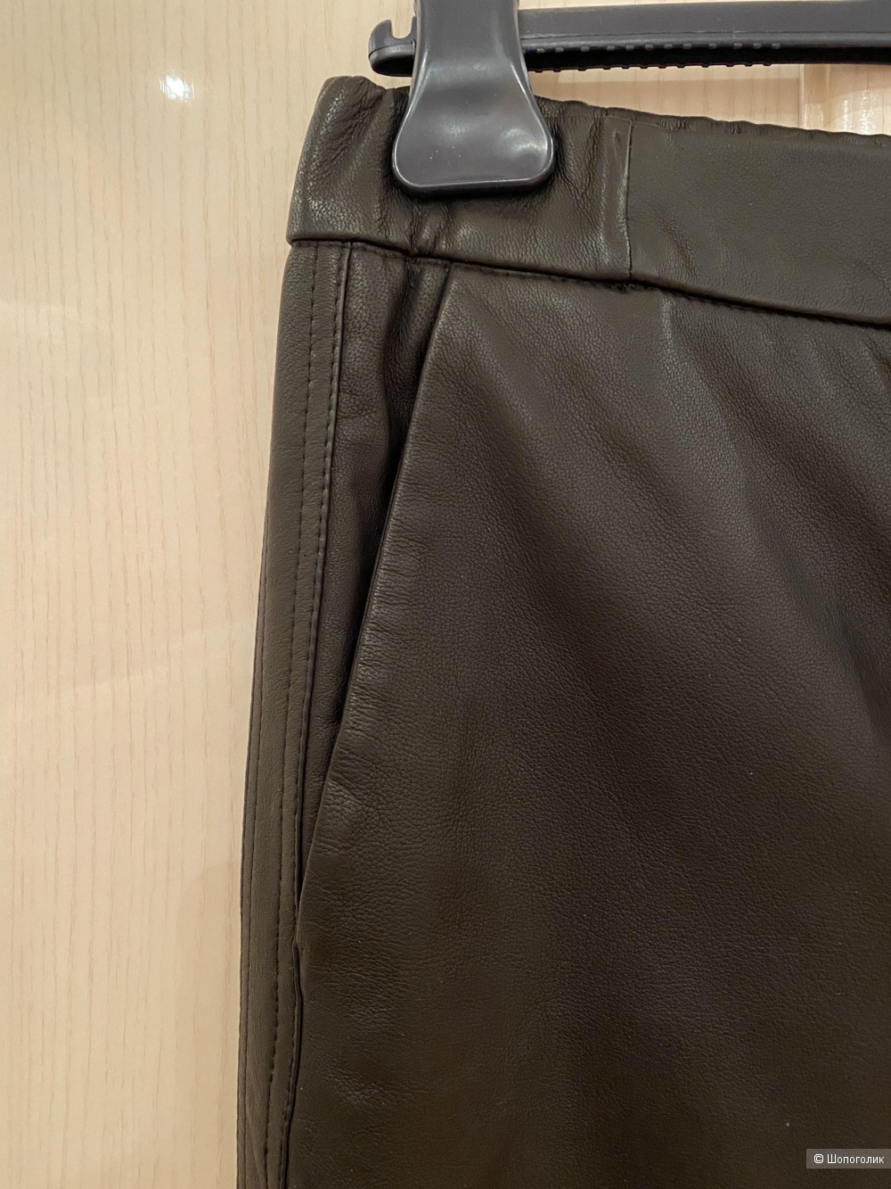 Кожаные брюки джоггеры Massimo Dutti , размер S/M 44