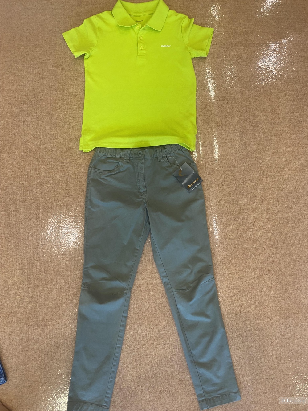 Сет lдля мальчика из 2-х вещей: брюки Outventure + футболка Demix (10-11 лет), 140-146 см