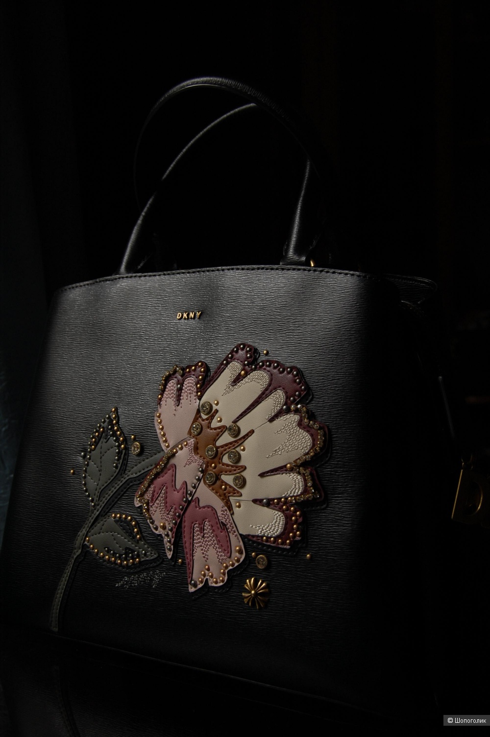 Сумка женская DKNY Paige Floral Leather Satchel