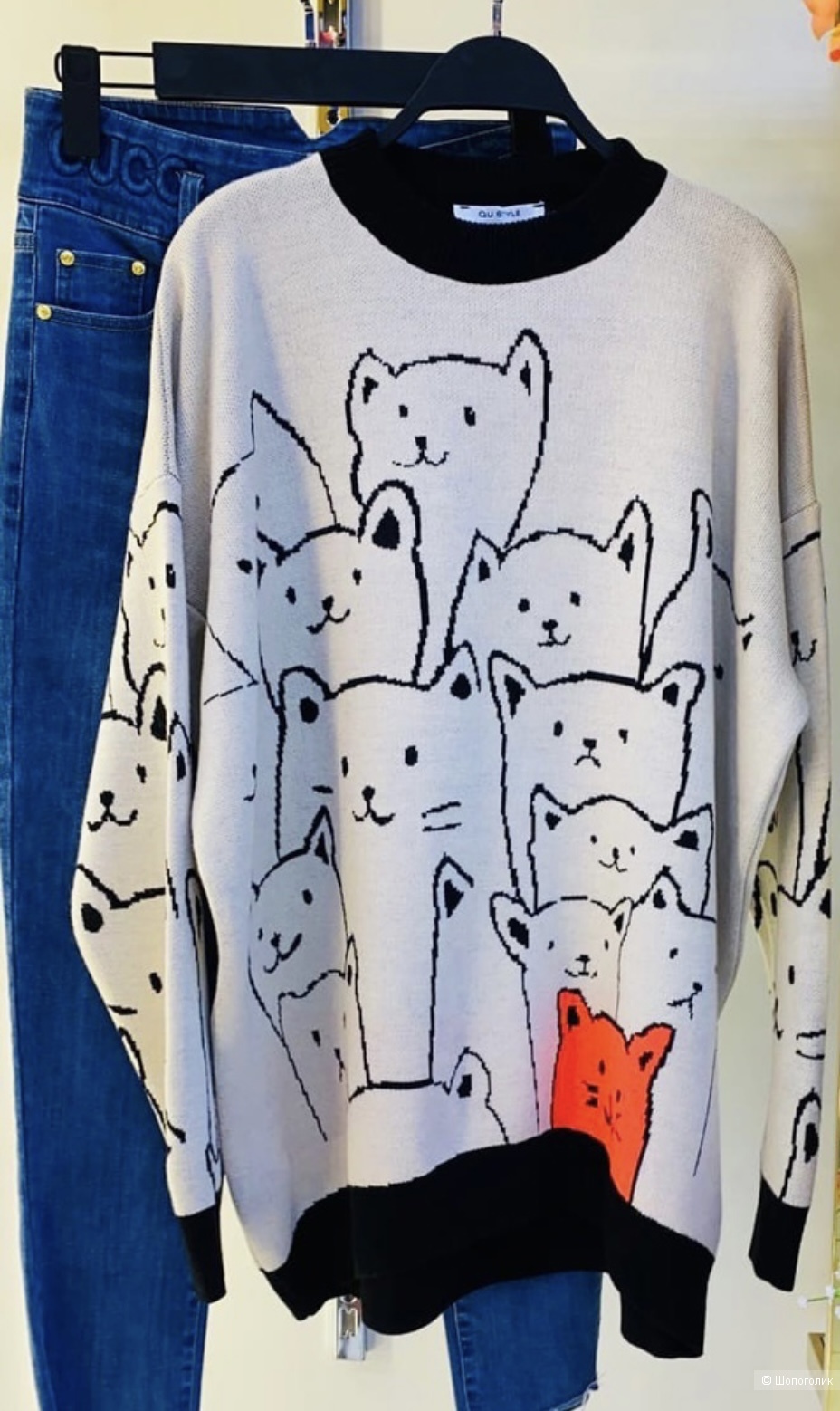 Свитер туника CATS OVER, one size
