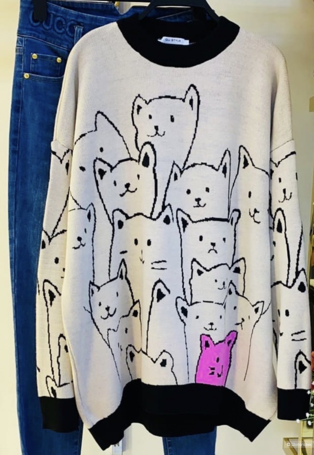 Свитер туника CATS OVER, one size