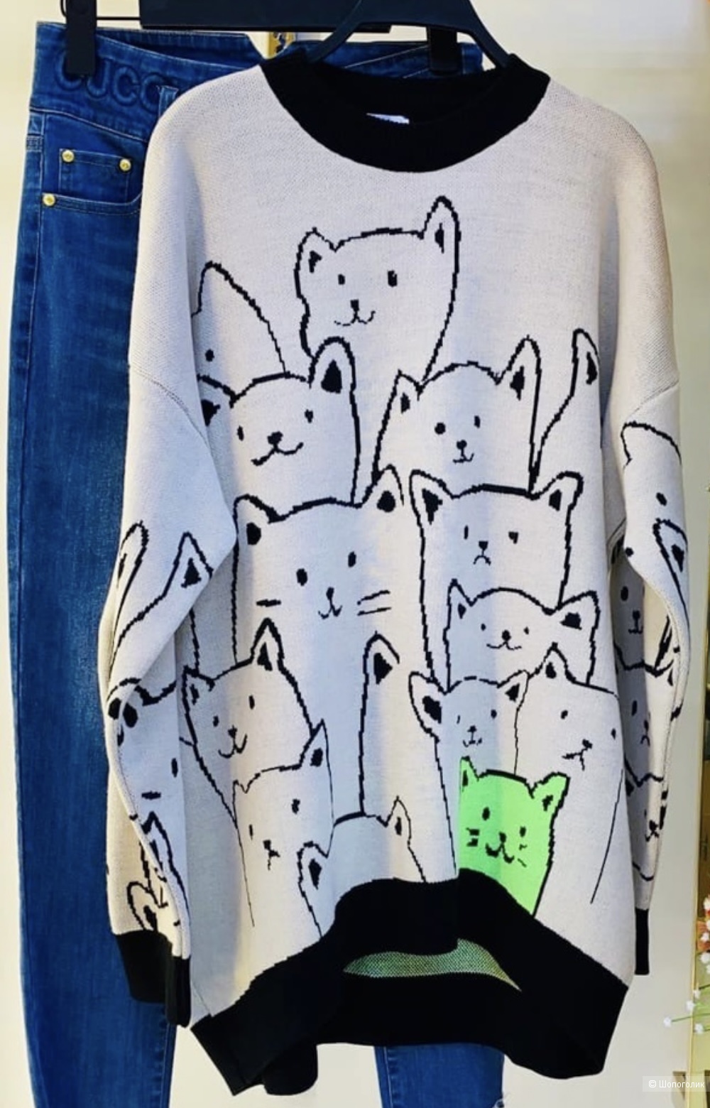 Свитер туника CATS OVER, one size
