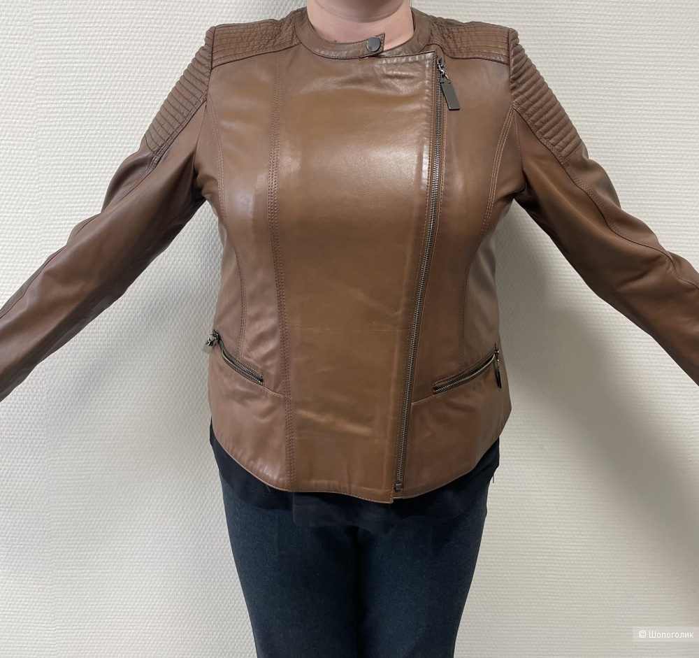 Женская кожаная куртка, размер 50-52