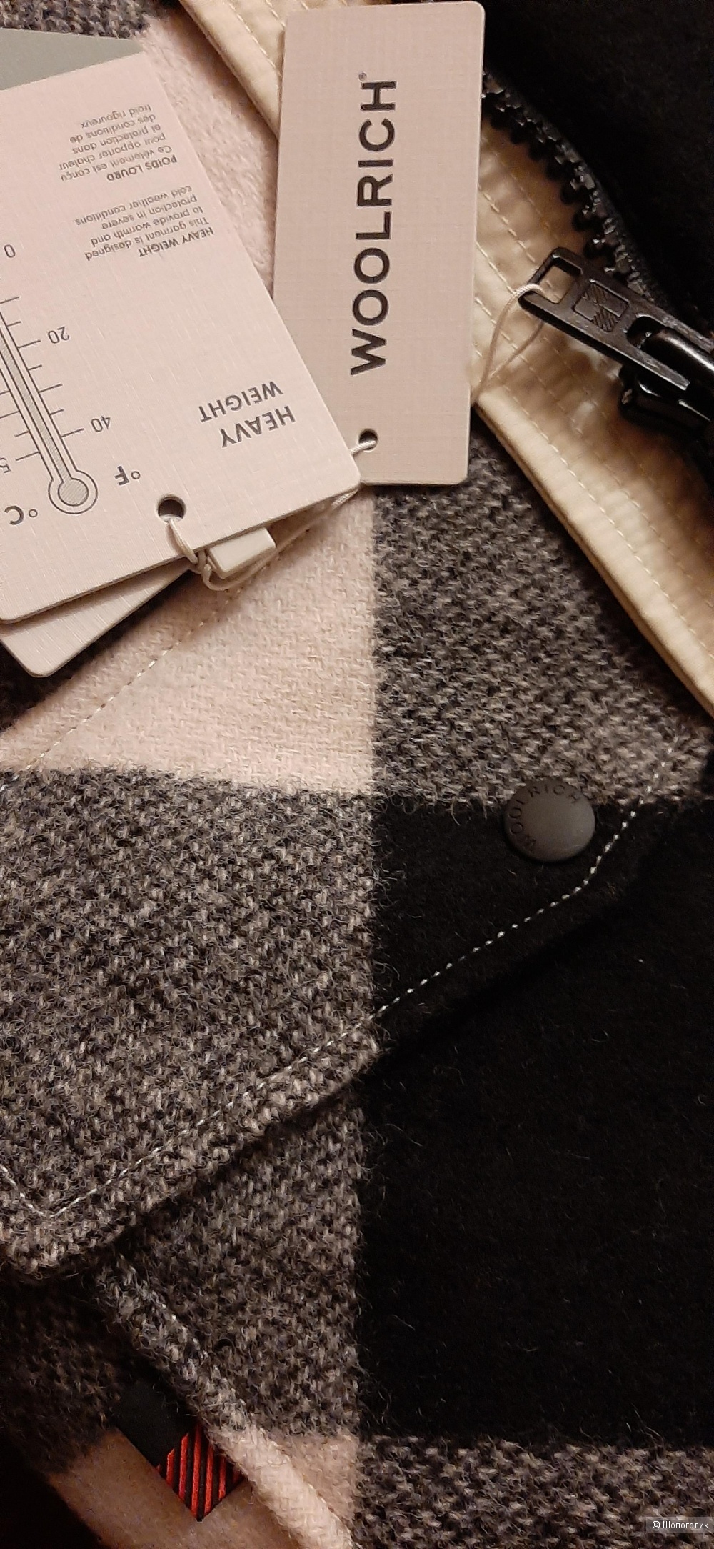 Парка пуховая Woolrich, S на M-L