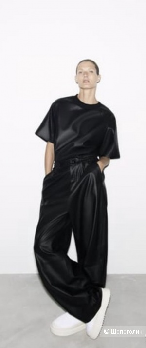 Новые женские брюки из кожи Zara kassl, размер S