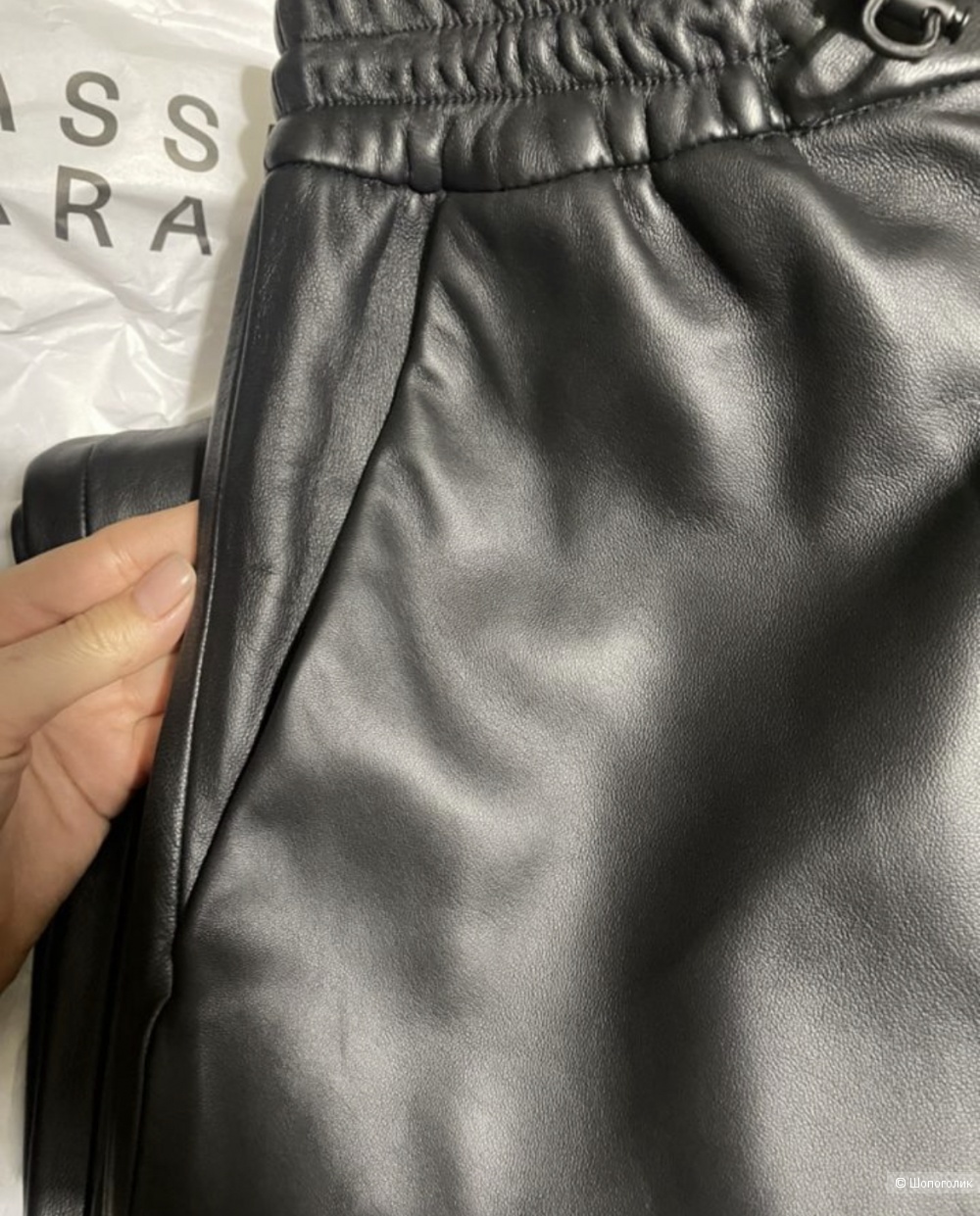 Новые женские брюки из кожи Zara kassl, размер S