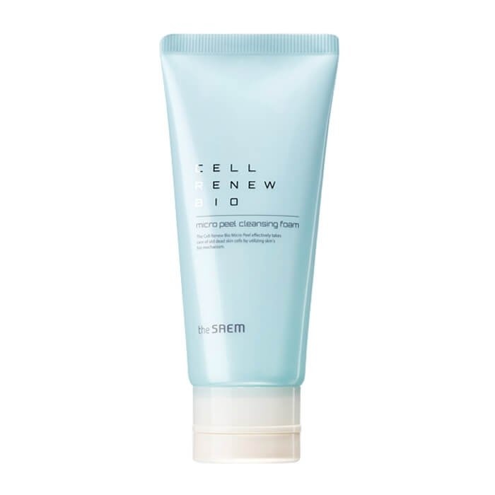 Очищающая пенка The Saem Cell Renew Bio Micro Peel Cleansing Foam Пенка для умывания лица с эффектом лёгкого микропилинга