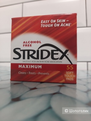 Stridex, 55 мягких салфеток для лечения угрей