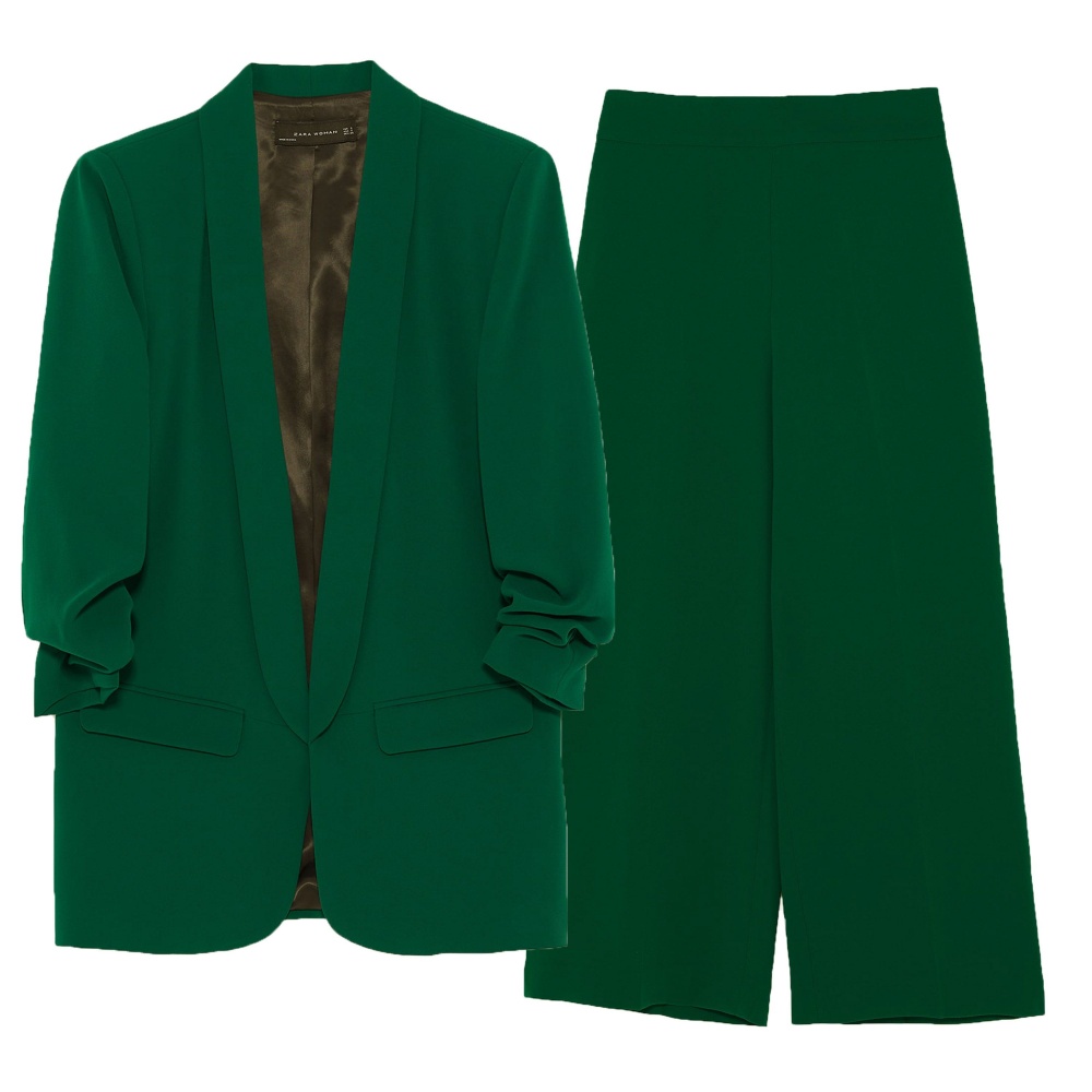 Темно-зеленый костюм ZARA, р-р 44 - 46