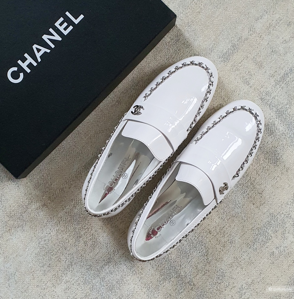 Лоферы Chanel женские 39\40 белые