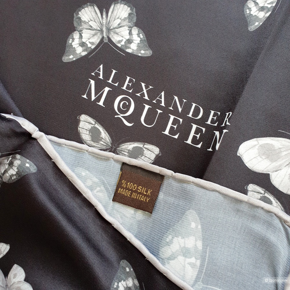 Платок Alexander McQueen шелк черный
