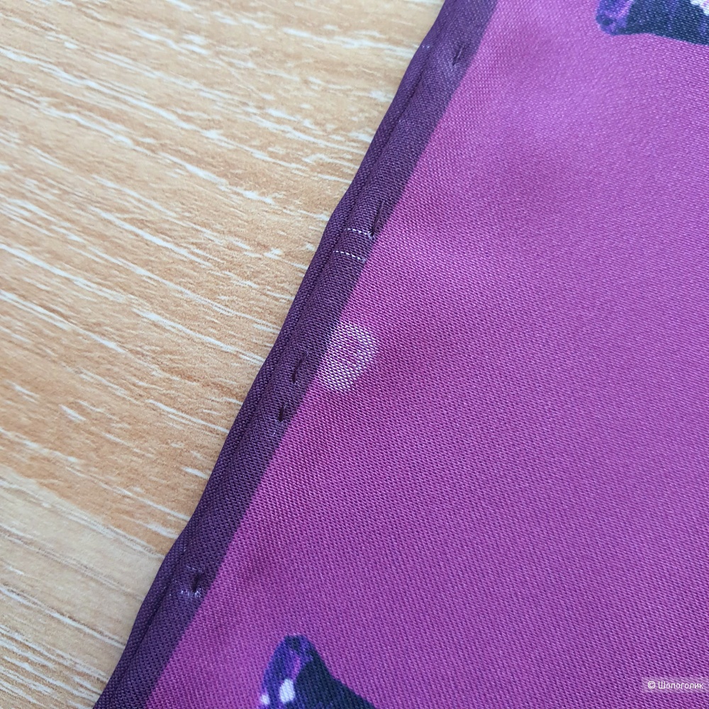 Платок Alexander McQueen шелк фиолетовый