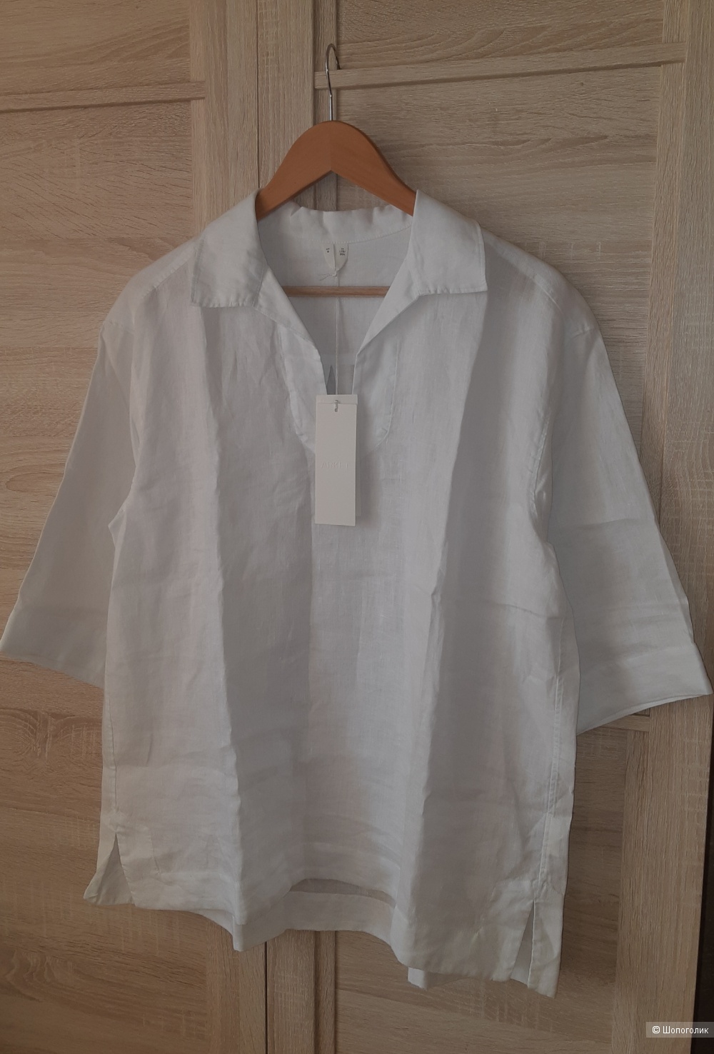 Льняная рубашка arket, размер m/l