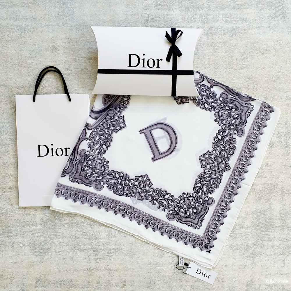Платок Christian Dior шелк белый