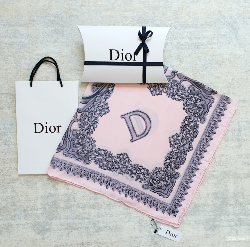 Платок Christian Dior шелк розовый