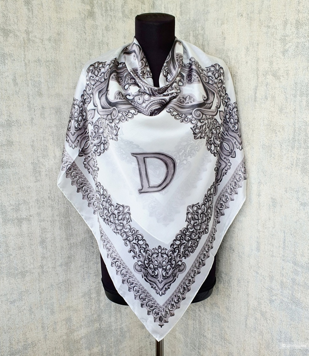 Платок Christian Dior шелк белый