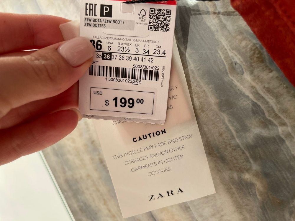 Сапоги ZARA. Размер 36.