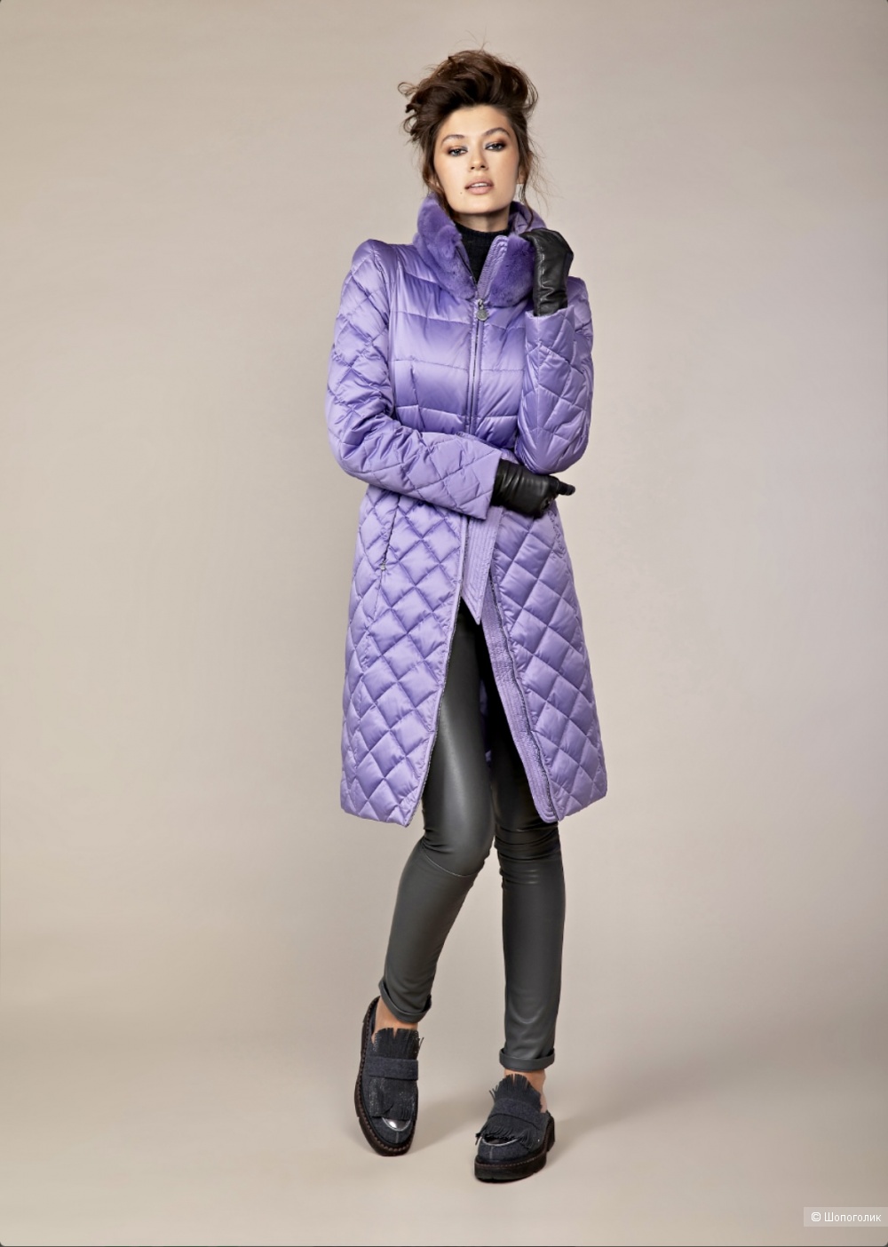Пуховое пальто Naumi, цвет графит р-р 44