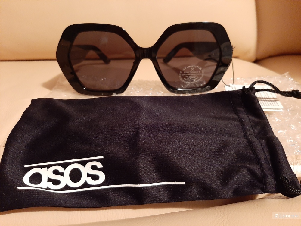 Солнцезащитные очки в стиле 70-х ASOS DESIGN Recycled, one size